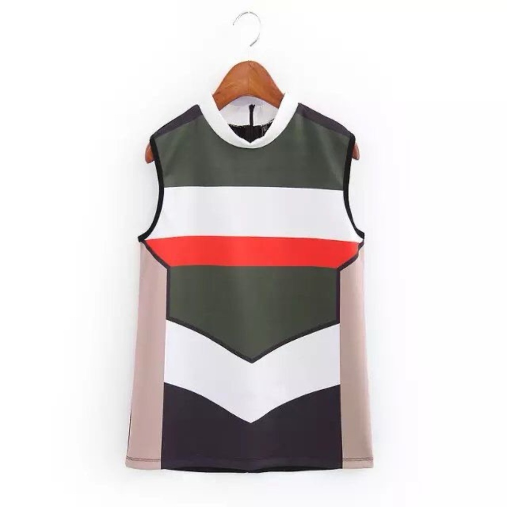Zara Colorblock Sleeveless Top Size Medium- NWT